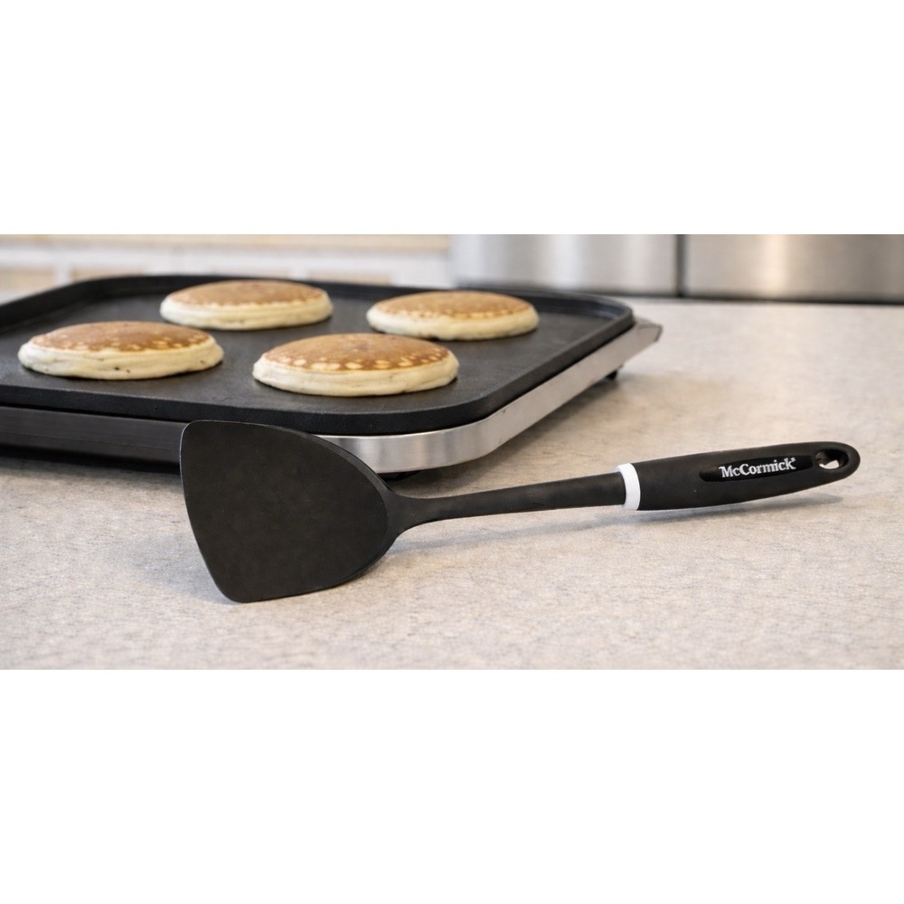 McCormick Plastic Pancake Kitchen Turner Spatula 14" x 4" Black NEW